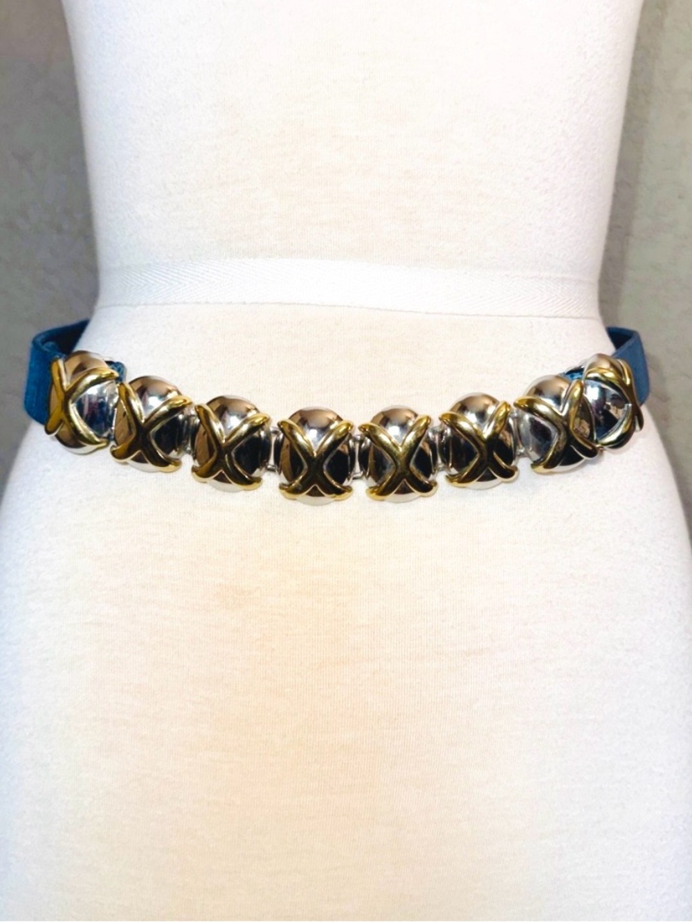Alexis Kirk XOs Dark Teal Reptile Belt